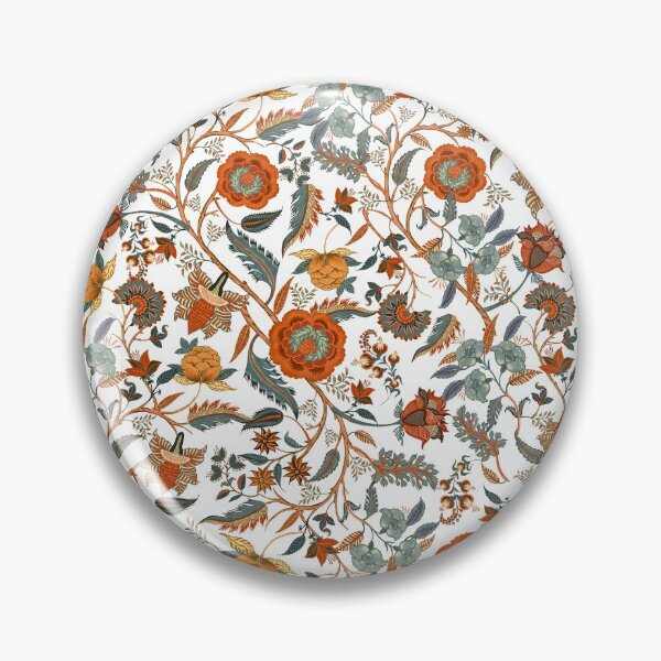 Item preview, Indian Chintz, Chinoiserie, boho, orange, vintage, retro, floral,  designed and sold by chrissyink.