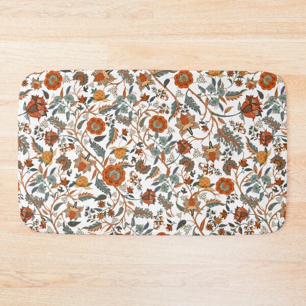 Item preview, Indian Chintz, Chinoiserie, boho, orange, vintage, retro, floral,  designed and sold by chrissyink.