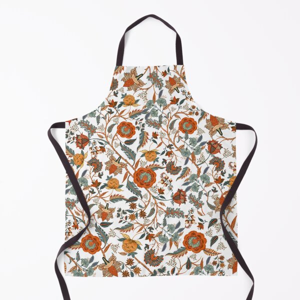 Item preview, Indian Chintz, Chinoiserie, boho, orange, vintage, retro, floral, designed and sold by chrissyink.