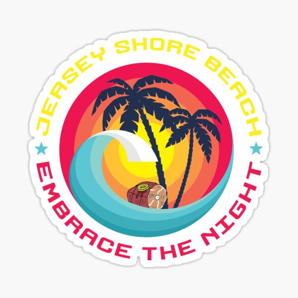 Jersey Shore Beach - Embrace The Night Sticker