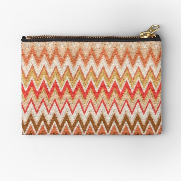 colorful zig zag patterns ,No,02. Zipper Pouch