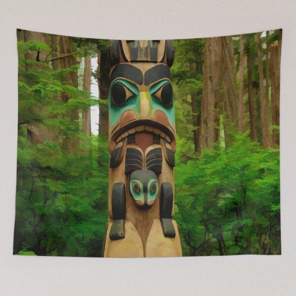 Item preview, Alaskan Native Totem Pole designed and sold by Alaskandreamer.