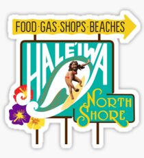 Haleiwa, Nordufer, Oahu, Verkehrsschild, Hawaii Sticker