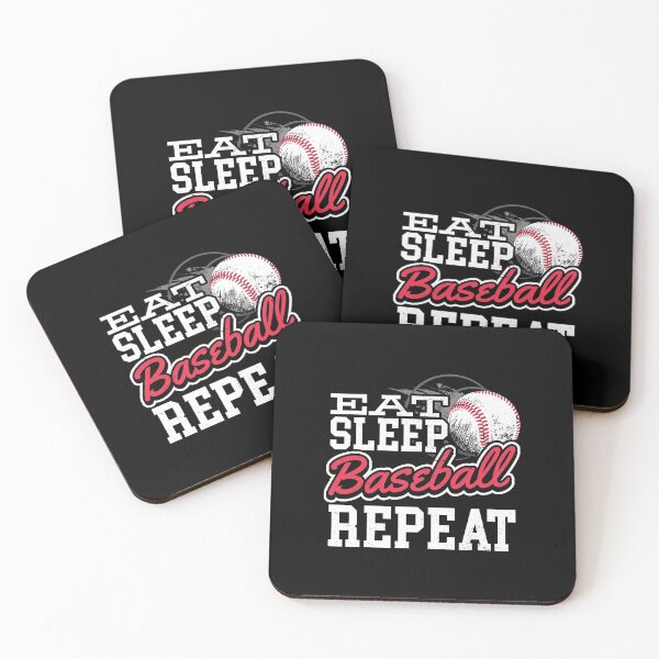 Item preview, Eat Sleep Baseball Repeat - funny quotes, funny meme designed and sold by Delandor.