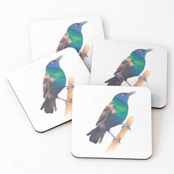 Item preview, Common Grackle - bird watercolour designed and sold by Zoya Makarova.