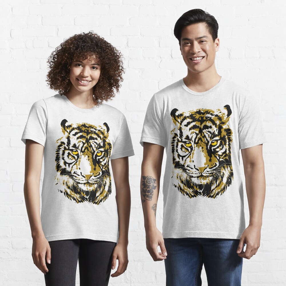 Beige Tiger Head T-Shirt - Tiger T-Shirt Essential T-Shirt for Sale by  BigWildKiwi