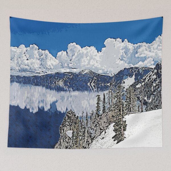 Item preview, Winter Landscape Сolor print designed and sold by artdragongift 15.