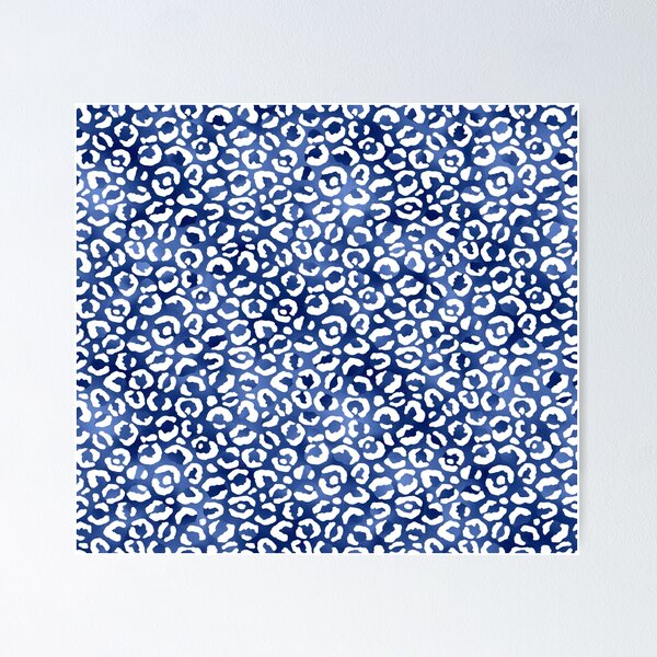 Item preview, Leopard Print in Blue and White designed and sold by AlteredAtelier.