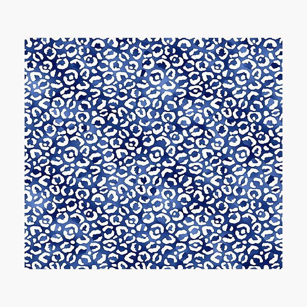 Item preview, Leopard Print in Blue and White designed and sold by AlteredAtelier.