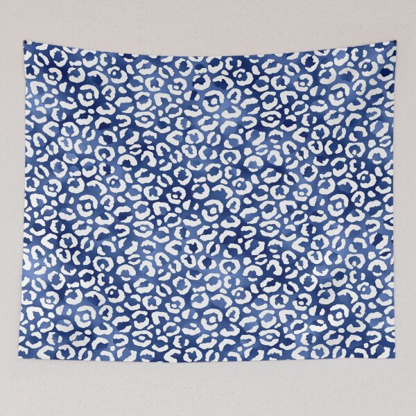 Item preview, Leopard Print in Blue and White designed and sold by AlteredAtelier.