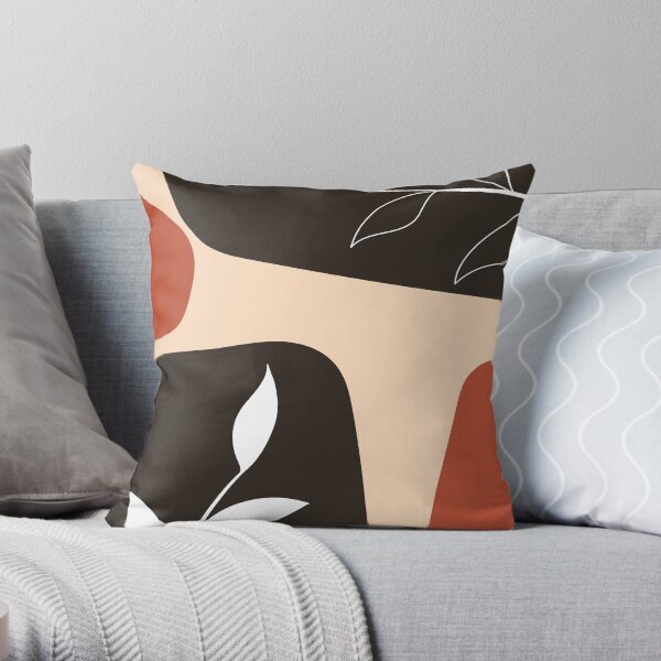 Boho art aesthetic Throw Pillow