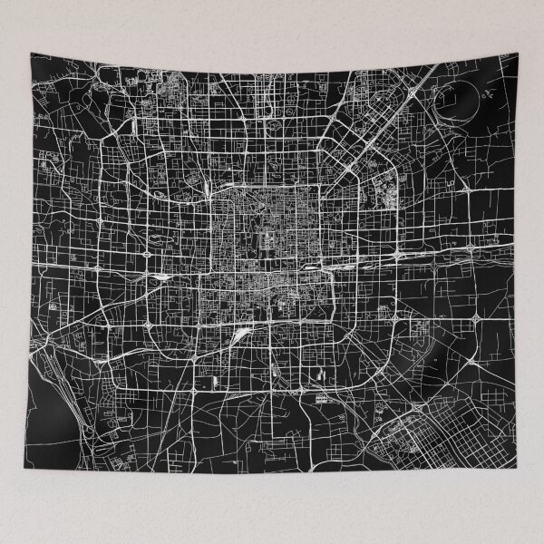 Item preview, Beijing Black Map designed and sold by multiplicitymap.