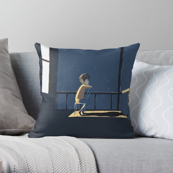 Sad boy Throw Pillow