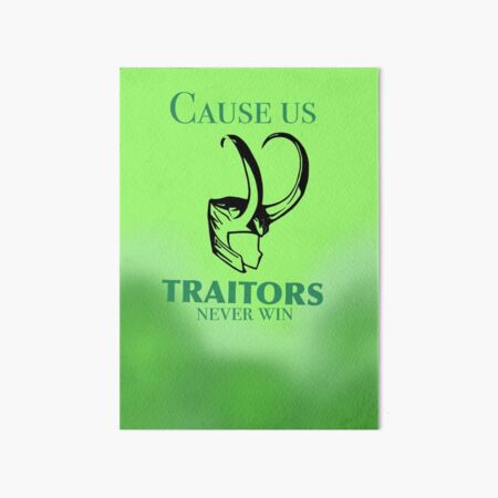 Traitors never win- marvel x ts Art Board Print for Sale by ValeriaZDV