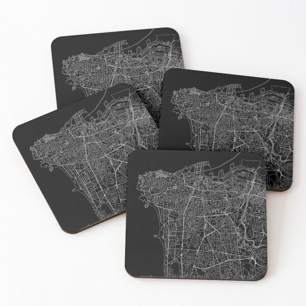 Item preview, Beirut Black Map designed and sold by multiplicitymap.