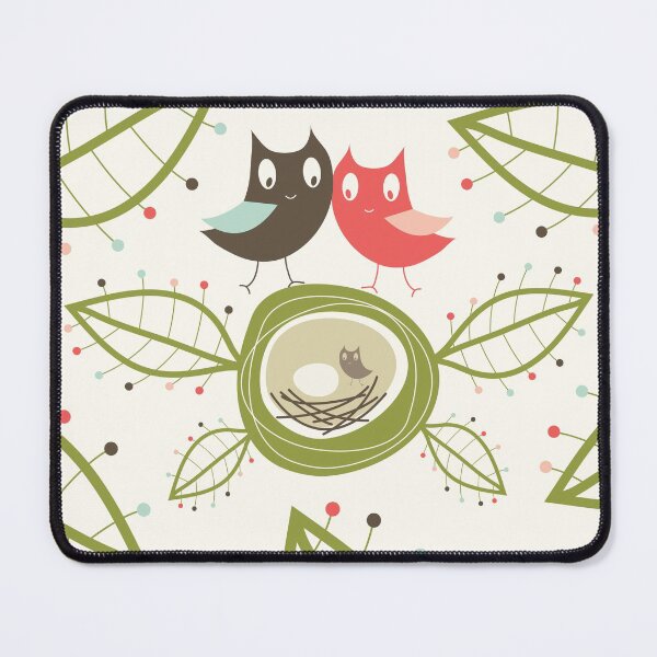 Item preview, Happy Nesting Owls Family © fatfatin designed and sold by fatfatin.