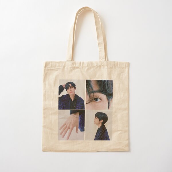 V BTS Tote Bag Aesthetic Tote Bag Taehyung BTS Merch Cotton 