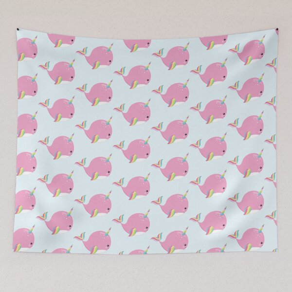 Item preview, Rainbow Narwhal Unicorn Under The Sea Pink Blushing Animals designed and sold by Simplyy  Unique.