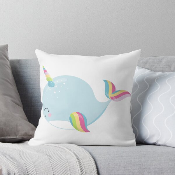 Item preview, Rainbow Narwhal Unicorn Under The Sea Blue Blushing Animals designed and sold by Simplyy  Unique.