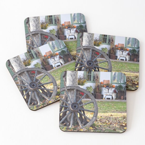 Item preview, an old wooden wheel in the farm yard  designed and sold by goceris.
