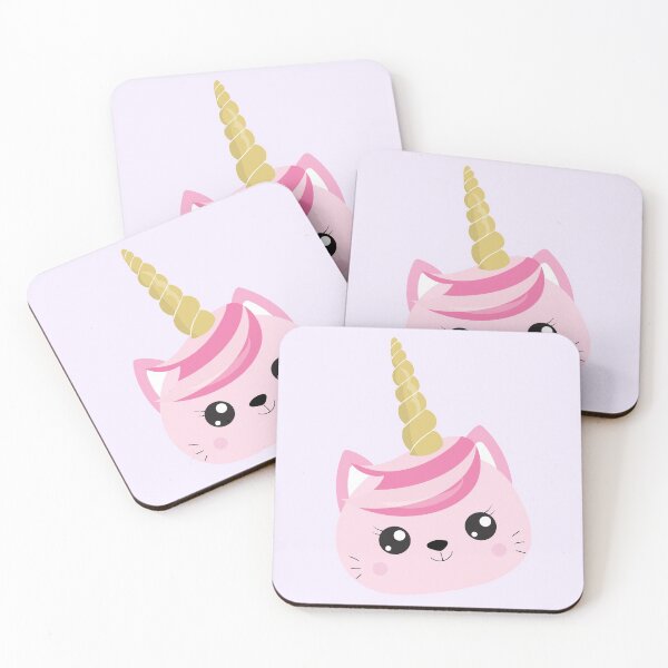 Item preview, Kawaii Unicorn Cat Caticorn Pretty Pastel Pink Blushing Animals designed and sold by Simplyy  Unique.