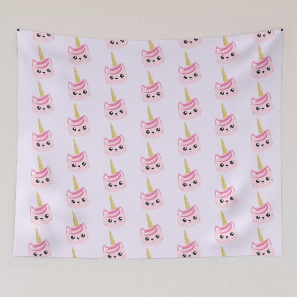 Item preview, Kawaii Unicorn Cat Caticorn Pretty Pastel Pink Blushing Animals designed and sold by Simplyy  Unique.