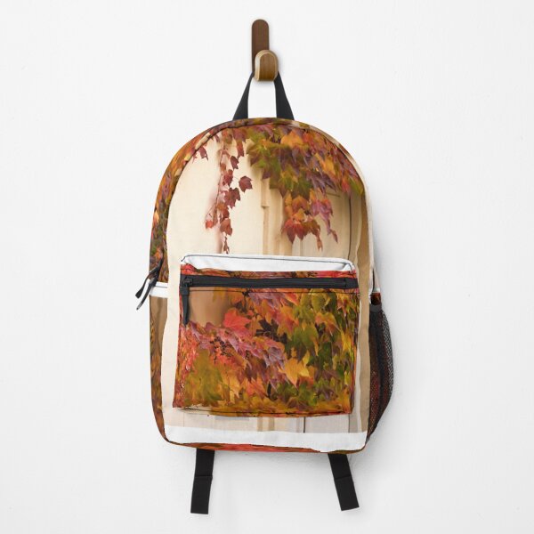Item preview, the wall of an old house covered with colorful creeper leafs designed and sold by goceris.