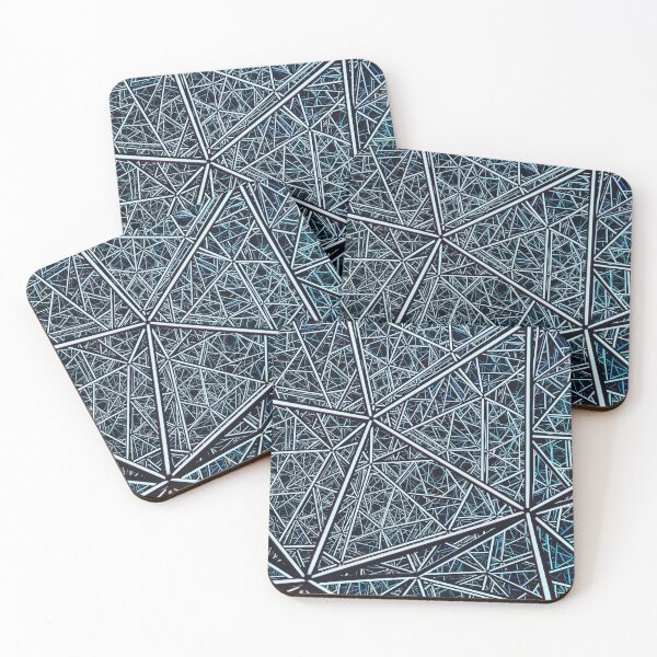 Item preview, Geometric Lines - Blue Accent designed and sold by jibin-thomas.