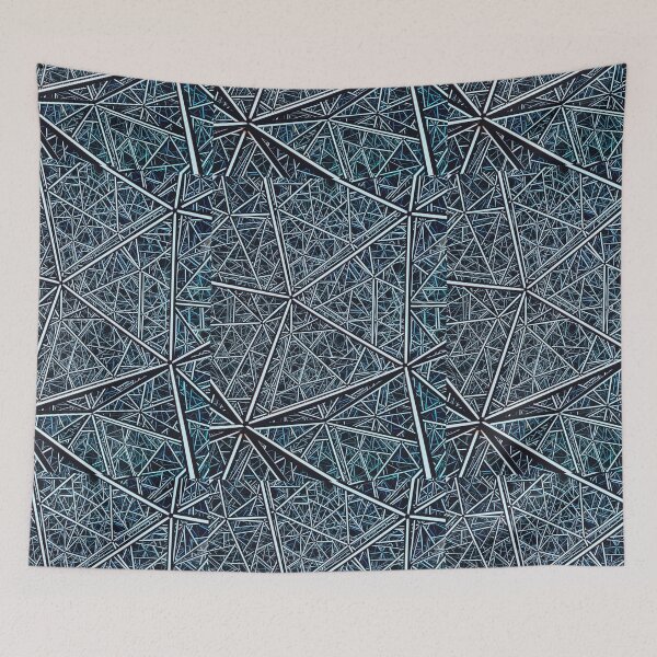 Item preview, Geometric Lines - Blue Accent designed and sold by jibin-thomas.