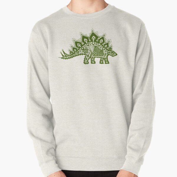 Stegosaurus Lace - Green Pullover Sweatshirt