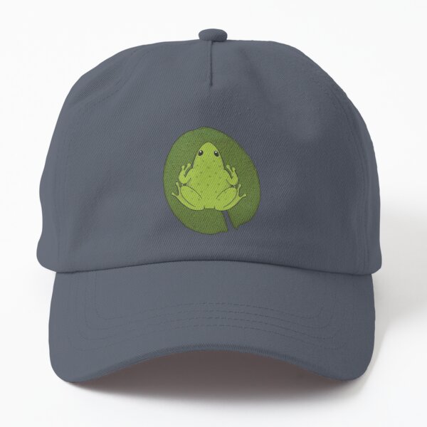 Frog on water lily leaf  Dad Hat