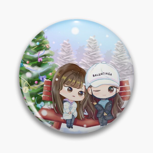 Item preview, IZ*ONE Ssambang Christmas Chibi Fanart designed and sold by snowvy.