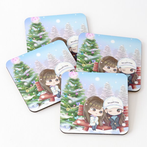 Item preview, IZ*ONE Ssambang Christmas Chibi Fanart designed and sold by snowvy.