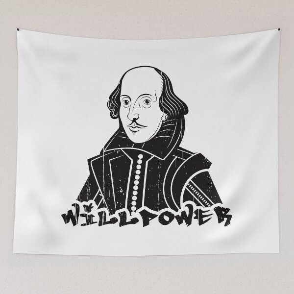 Item preview, Willpower Will Shakespeare Portrait designed and sold by Happy Puppy Print On Demand.