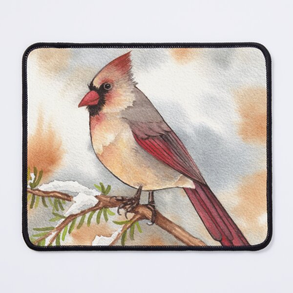 Item preview, Female cardinal watercolor designed and sold by Kaoryn Chan.