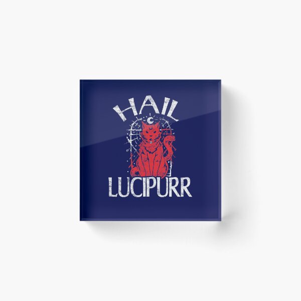 Item preview, Hail Lucipurr - Cat Lover Owner & Satan Lover - Distressed Style designed and sold by niftee.