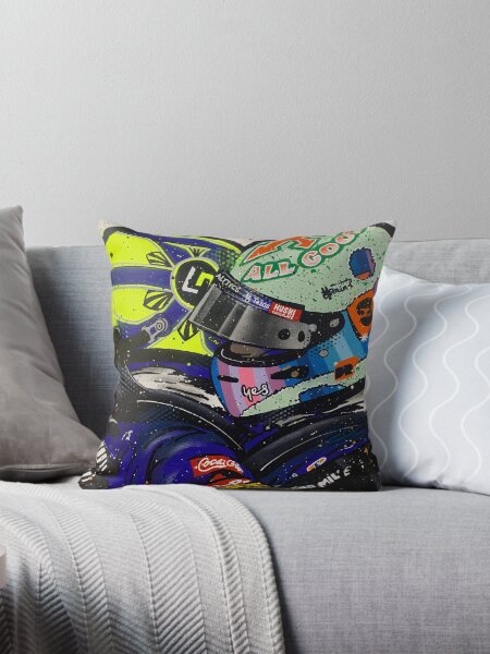 McLaren, Monza 2021, Lando Norris & Daniel Ricciardo - Graffiti Paiting by DRAutoArt Throw Pillow