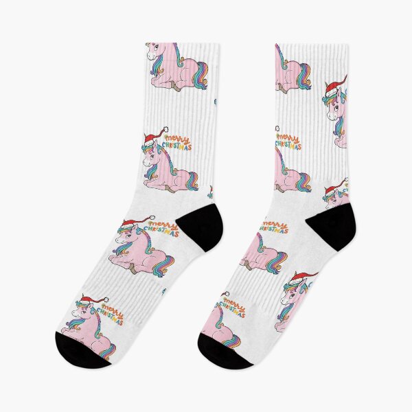 Item preview, cute unicorn with santa claus hat with merry christmas for kids children christmas gifts designed and sold by helkav.