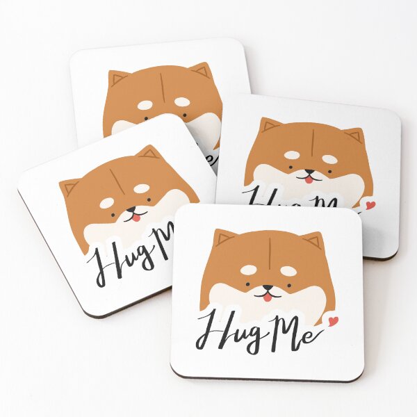 Item preview, Shiba Inu Dog with Hug Me Love Quotes - funny quotes, funny dog designed and sold by Delandor.