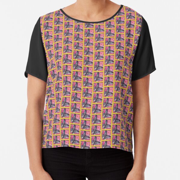butterfly pattern Chiffon Top