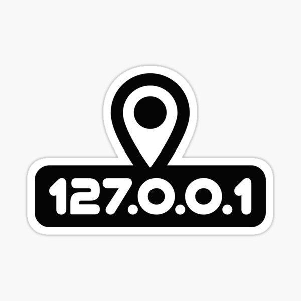 Artikel-Vorschau von 127.0.0.1 IP-Adresse mit Standort-Pin. Ein localhost-Design, perfekt für Entwickler, Programmierer, Systemadministratoren oder jeden in der IT, designt und verkauft von robimerch.