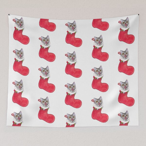 Item preview, Cat in a red sock designed and sold by Kaoryn Chan.