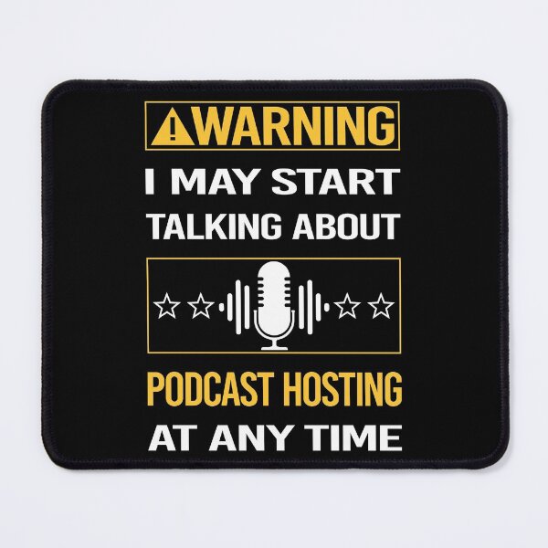 Item preview, Funny Yellow Warning Podcast Hosting designed and sold by fatherbarliman.