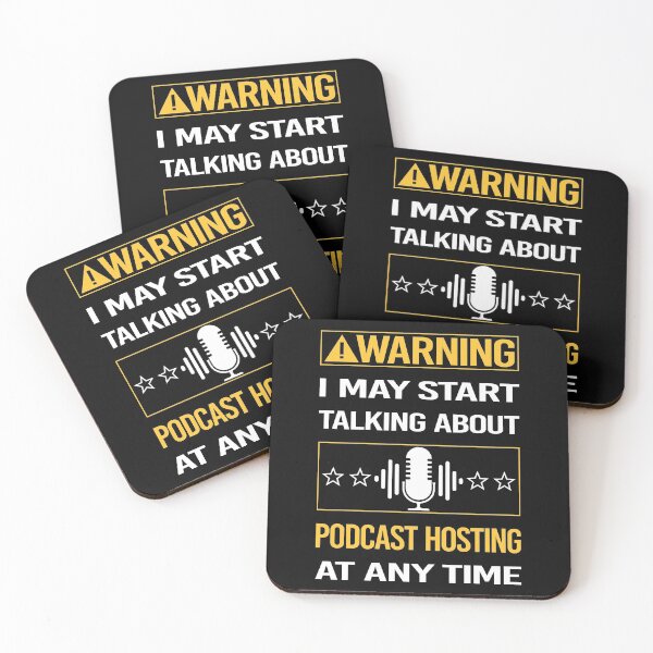 Item preview, Funny Yellow Warning Podcast Hosting designed and sold by fatherbarliman.