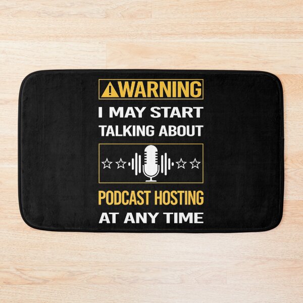 Item preview, Funny Yellow Warning Podcast Hosting designed and sold by fatherbarliman.