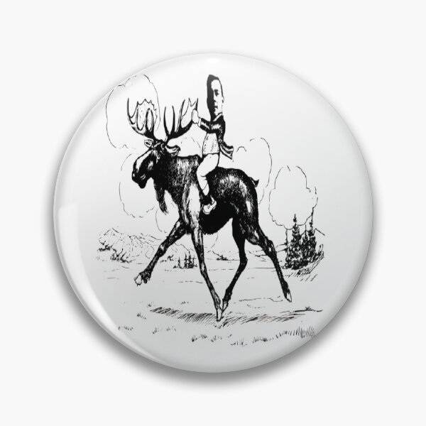 Item preview, Man on a Moose funny cartoon designed and sold by masteriven.