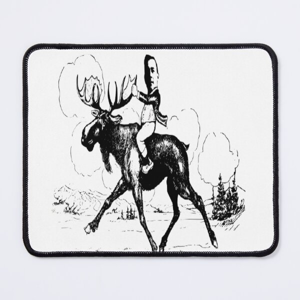 Item preview, Man on a Moose funny cartoon designed and sold by masteriven.