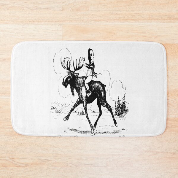 Item preview, Man on a Moose funny cartoon designed and sold by masteriven.
