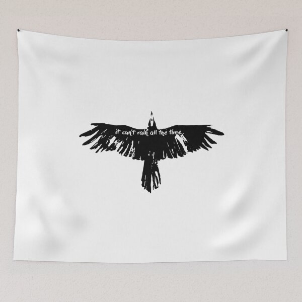 Item preview, the crow it cantt rain all the time designed and sold by GlassWallClocks.