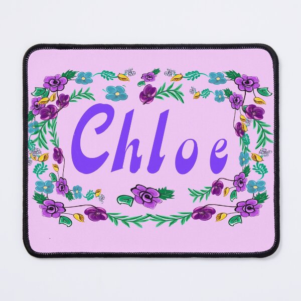 Item preview, Top 10 best personalised gifts 2022 - Chloe personalised,personalized name in purple with floral border - custom name designed and sold by Artonmytee.